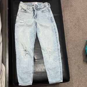 Girls Abercrombie Light Blue Straight Leg Jeans